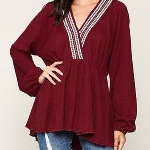 Red Tunic Top